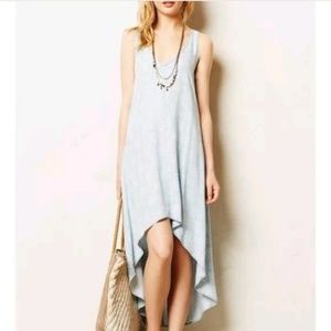 Anthropologie Cloth & Stone Chambray Hi/Lo Dress S